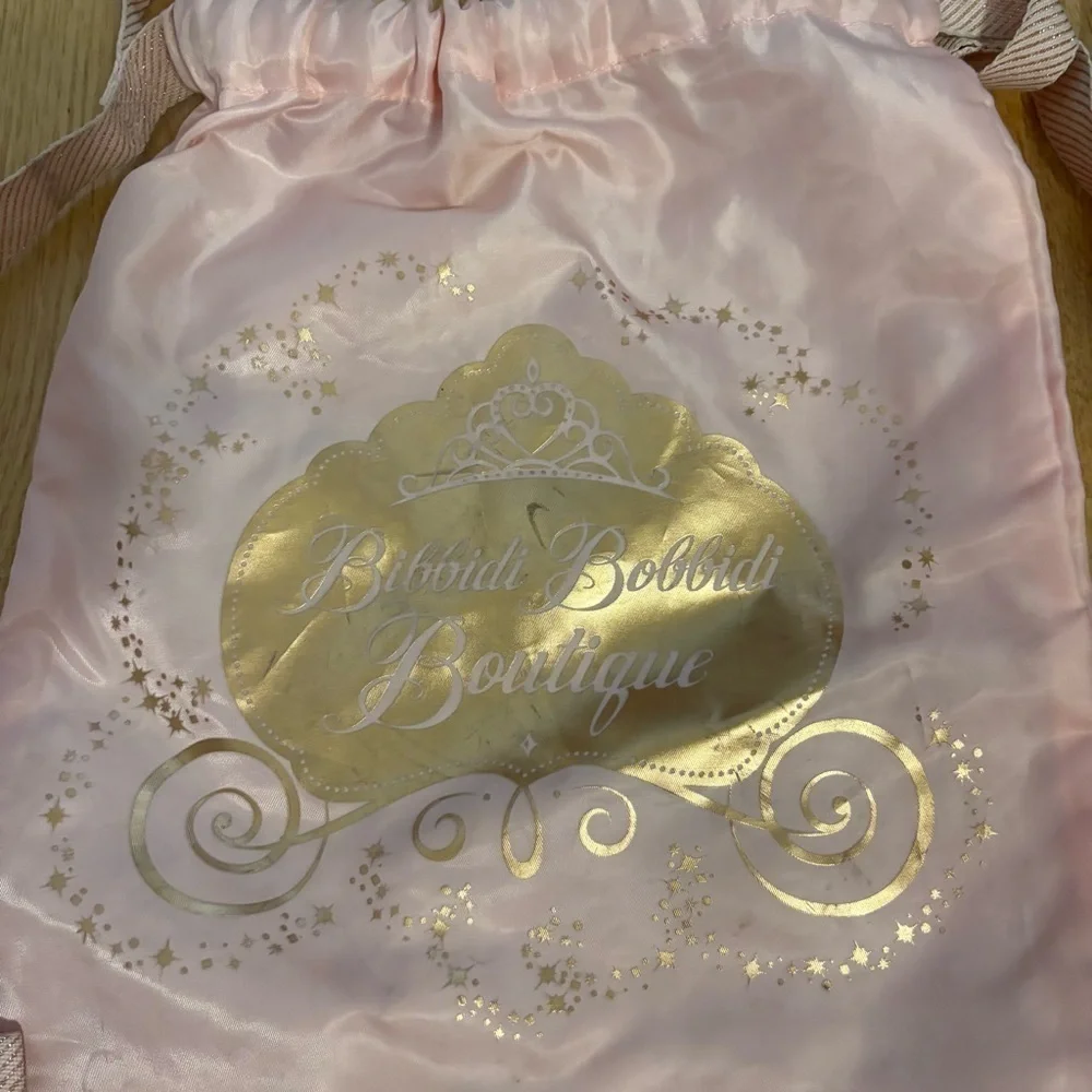 Disney Parks Backpack Bibbidi Bobbidi Boutique Pink Gold Bag Back Pack